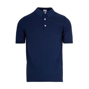 Eleventy Navy Blue Cotton Polo Shirt - NWT